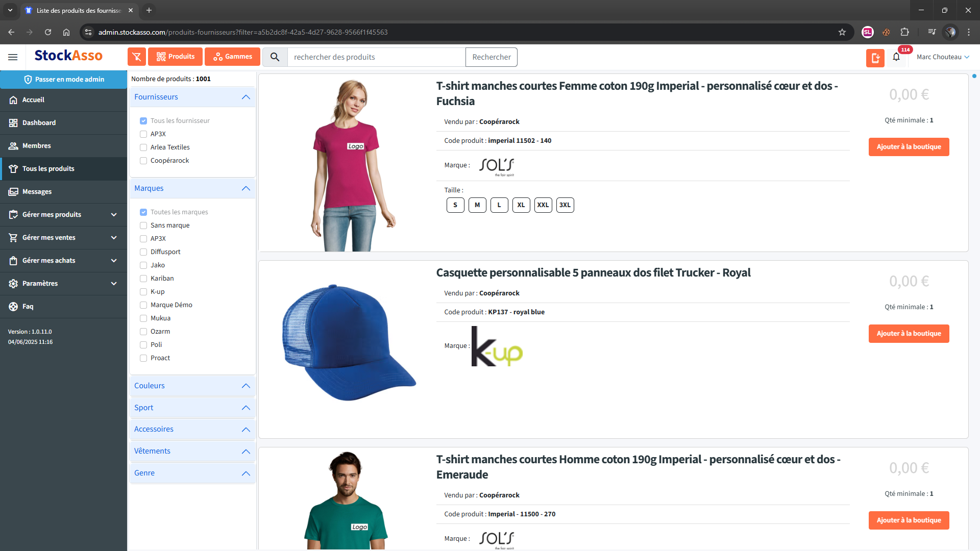 Administration des ventes